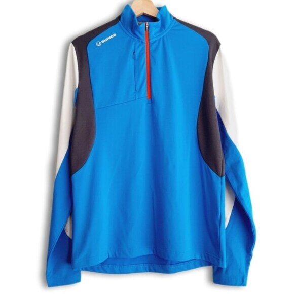 SUNICE Otaki Mid Layer Sport SuperLiteFX Long Sleeve Top Half-Zip Men's Sz M - Picture 1 of 13